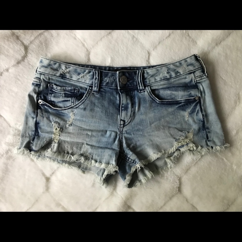 Low Rise Denim Shorts